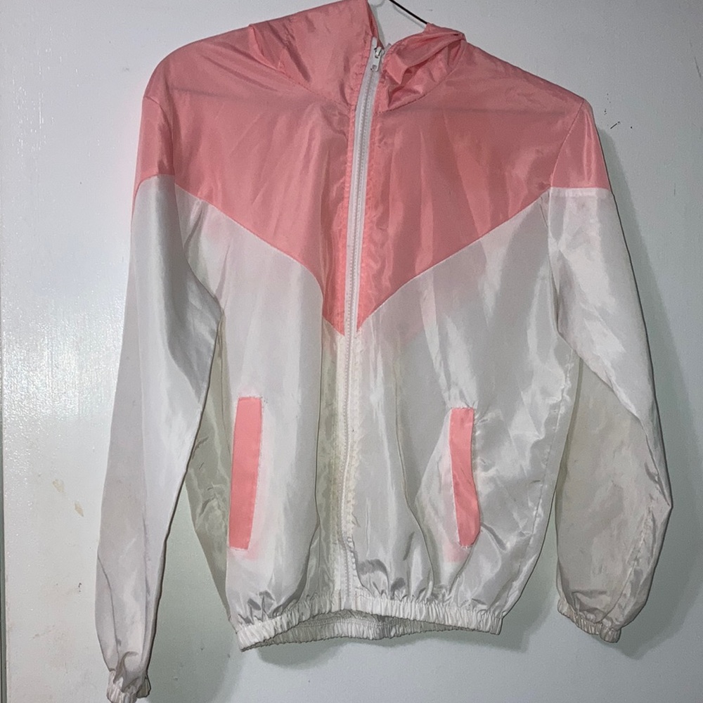 Windbreaker pink and white